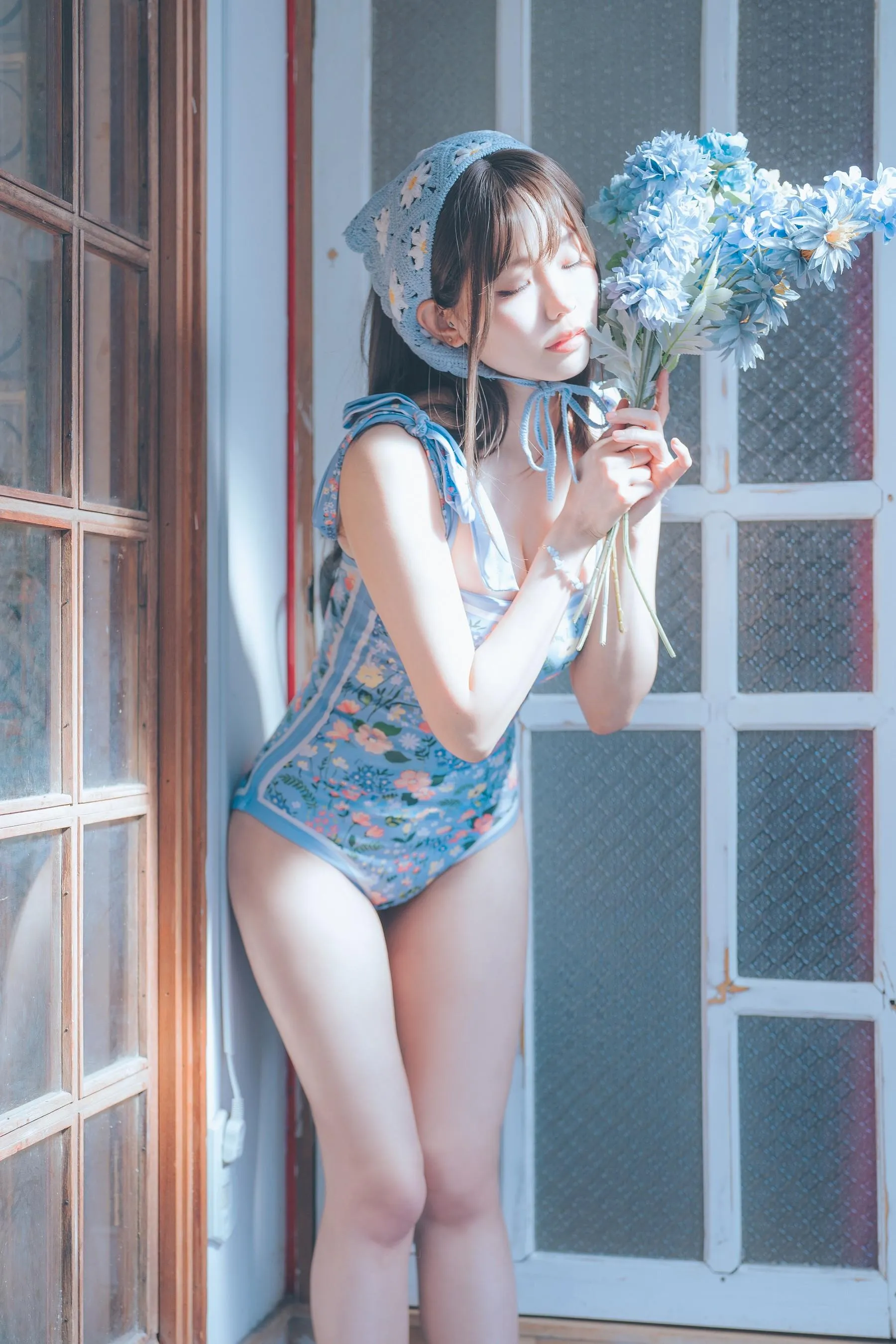 ElyEE子 – NO.122 2023.august D-復古水藍花 Vintage Aqua Blossom [39P]插图1